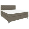 BOXSPRINGBETT 180/200 cm  in Graubraun  - Graubraun/Schwarz, KONVENTIONELL, Textil/Metall (180/200cm) - Boxxx