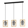 HÄNGELEUCHTE 106/16,5/110 cm  - Schwarz/Braun, Design, Glas/Holz (106/16,5/110cm) - Eglo