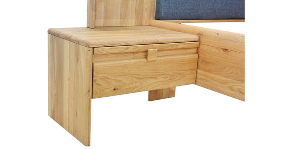 BETTANLAGE 180/200 cm  in Anthrazit, Wildeiche  - Wildeiche/Anthrazit, KONVENTIONELL, Holz/Textil (180/200cm) - Linea Natura