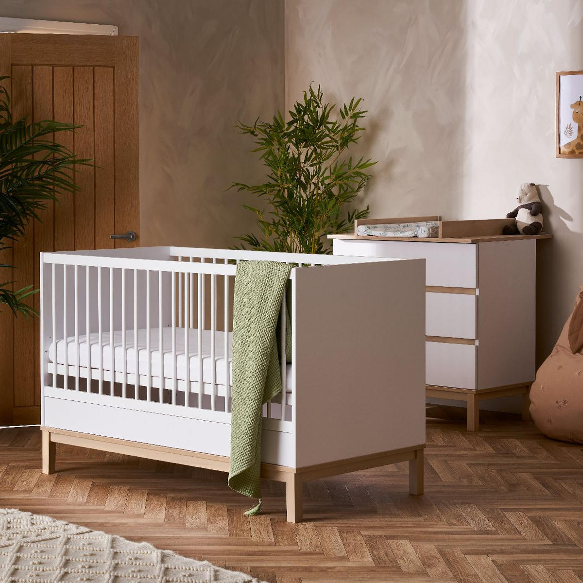 GITTERBETT Astrid 140/70 cm  - Naturfarben/Weiß, Basics, Naturmaterialien/Holz (140/70cm) - FAKTUM