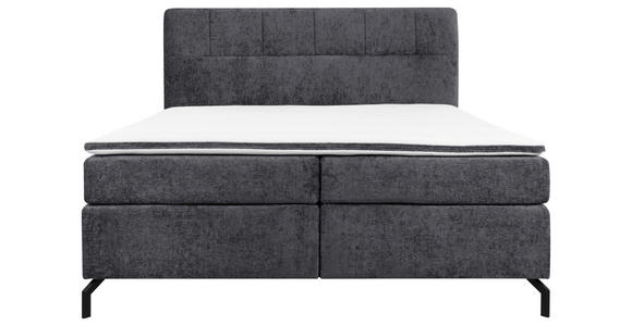 BOXSPRINGBETT 180/200 cm in Anthrazit - Anthrazit/Schwarz, Design, Textil/Metall (180/200cm) - Esposa