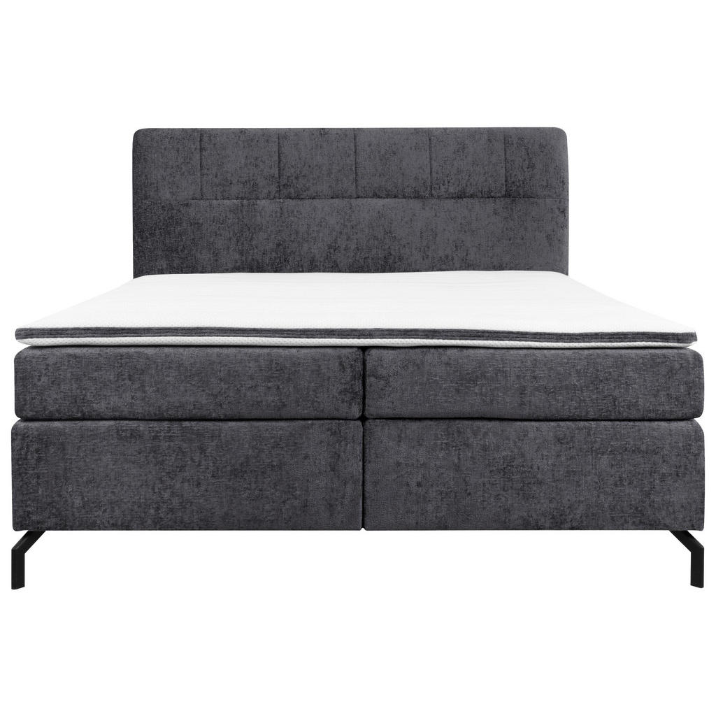 Thumbnail - Esposa Boxspringbett, Anthrazit, Textil, H4, Höhe ca. 17 cm, 180x200 cm, Stoffauswahl, Topper durchgehend, Matratze in v...