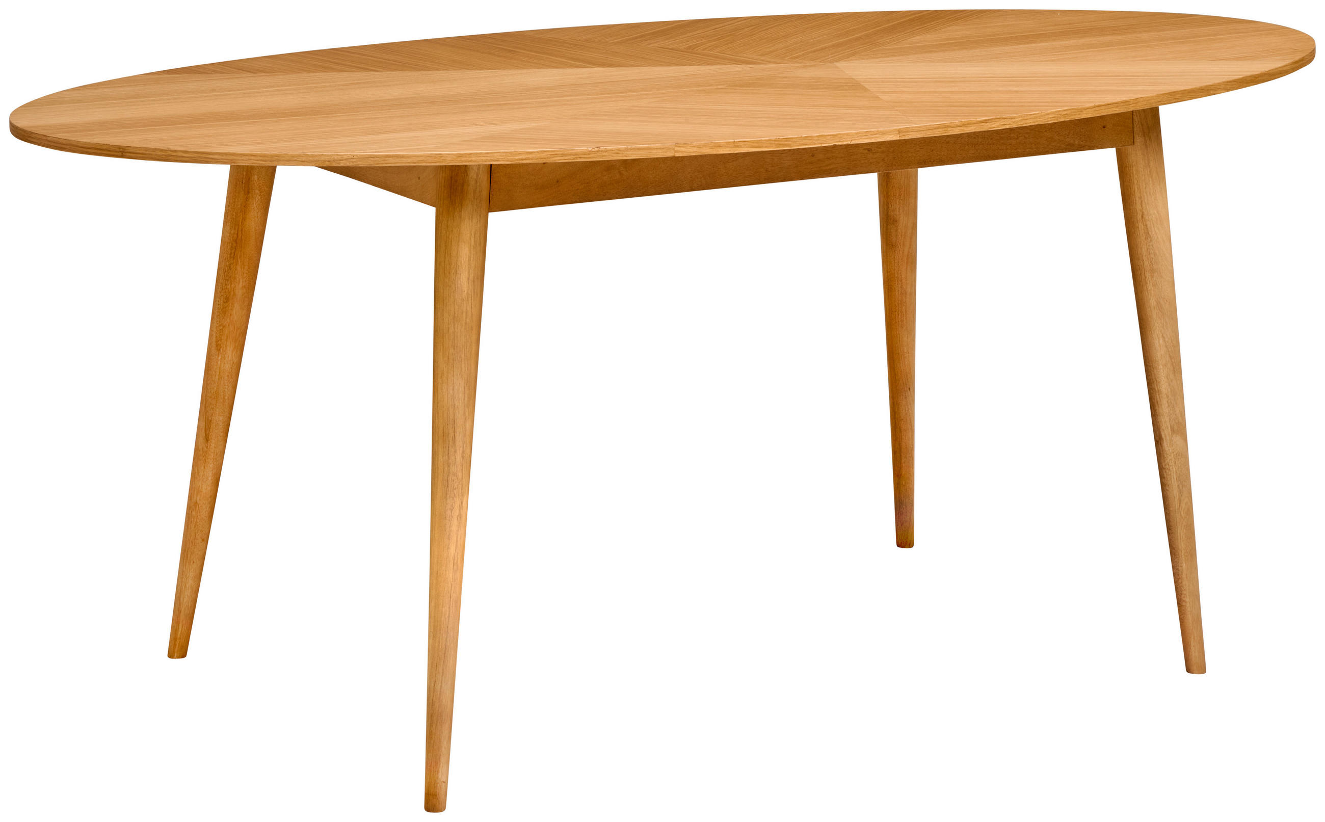 ESSTISCH 180/90/76 cm Echtholz, Nachbildung  Holz, Holzwerkstoff oval Eichefarben  - Eichefarben, MODERN, Holz/Holzwerkstoff (180/90/76cm) - Livetastic