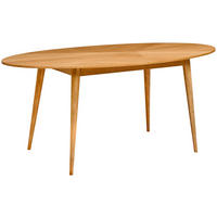 ESSTISCH 180/90/76 cm Echtholz, Nachbildung  Holz, Holzwerkstoff oval Eichefarben  - Eichefarben, MODERN, Holz/Holzwerkstoff (180/90/76cm) - Livetastic