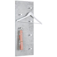 STENSKI OBEŠALNIK - barve kroma/siva, Design, kovina/leseni material (80/30/5,5cm) - Boxxx