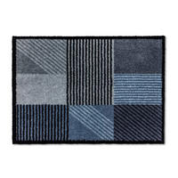 FUßMATTE  50/70 cm  Blau, Grau, Schwarz, Türkis  - Türkis/Blau, KONVENTIONELL, Textil (50/70cm) - Schöner Wohnen
