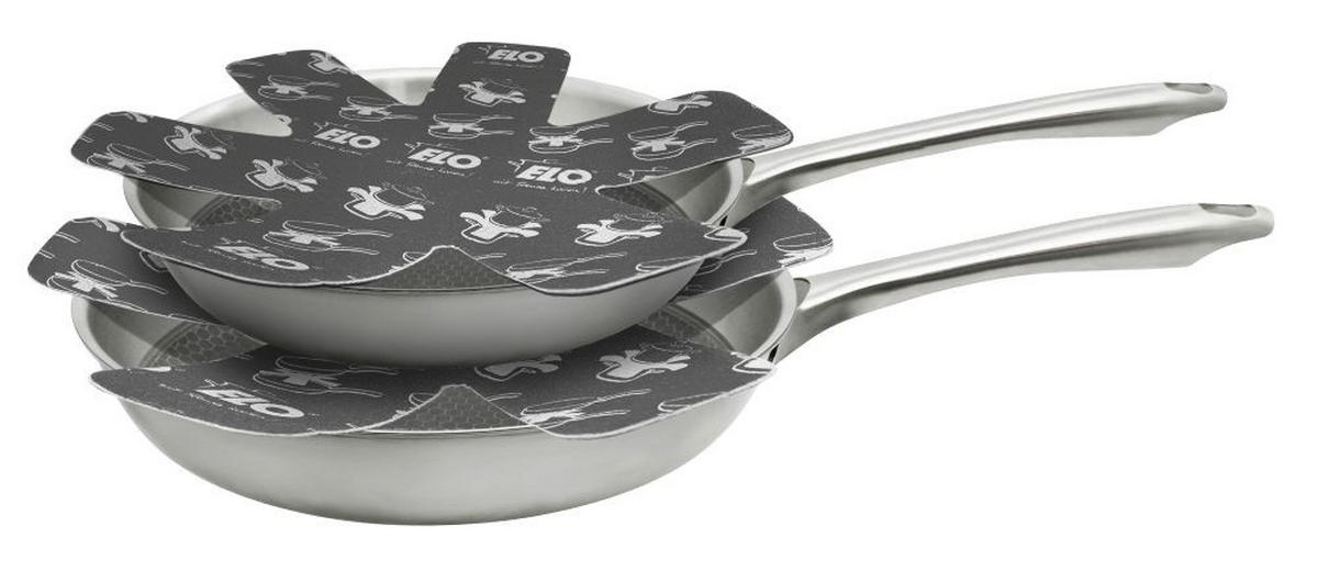 PFANNENSET Relief Passion Edelstahl 2-teilig  - Silberfarben, Basics, Metall - Johann Lafer