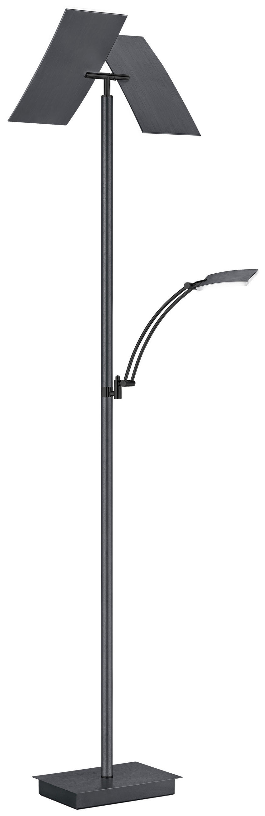LED-STEHLEUCHTE 50/185 cm    - Anthrazit, Design, Metall (50/185cm) - Hell