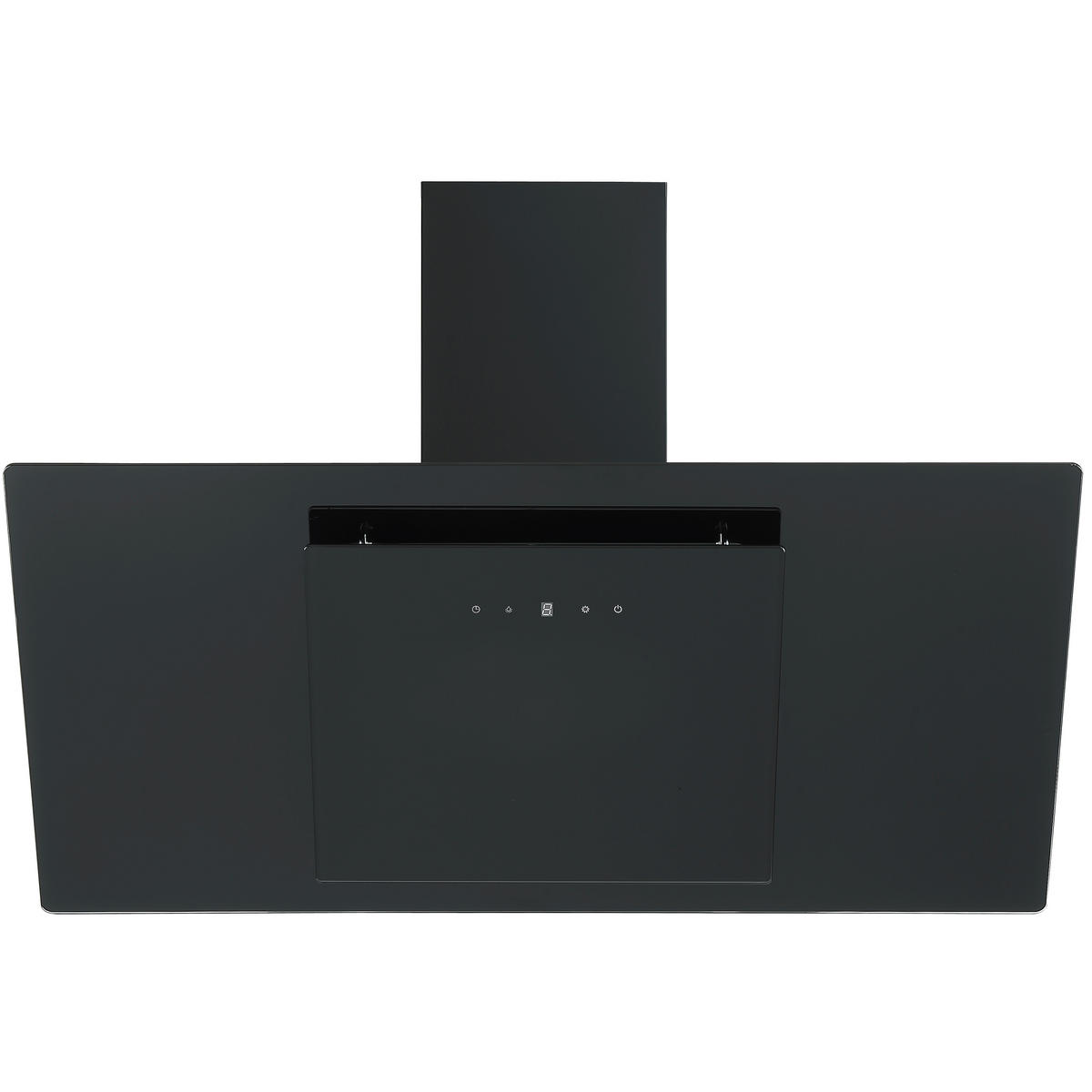 DUNSTABZUGSHAUBE  - Schwarz, Basics, Glas/Metall (60/43/114cm) - Atrigo