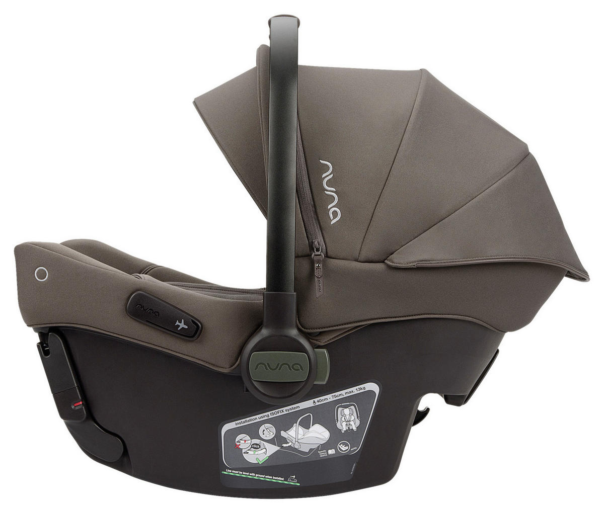 BABYSCHALE Pipa Urbn  - Graubraun, Basics, Kunststoff/Textil (43,5/57/65cm) - Nuna