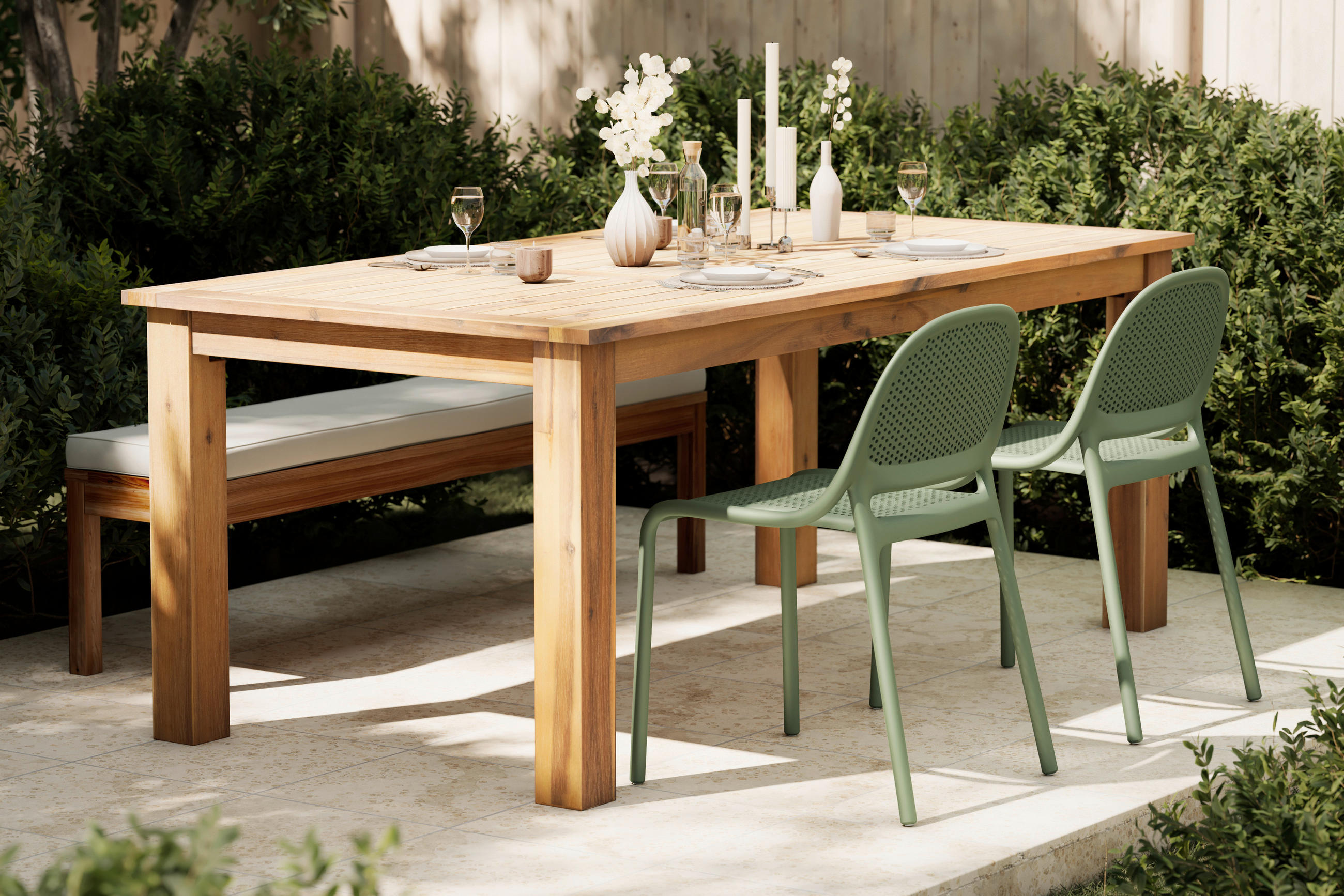 GARTENSTUHL Grün  - Grün, MODERN, Kunststoff (50/81/55cm) - Ambia Garden