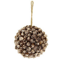DEKOKUGEL - Braun, KONVENTIONELL, Holz (13cm)