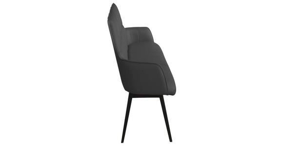 SITZBANK 160/89,5/64 cm in Schwarz - Schwarz, Design, Leder/Holz (160/89,5/64cm) - Novel