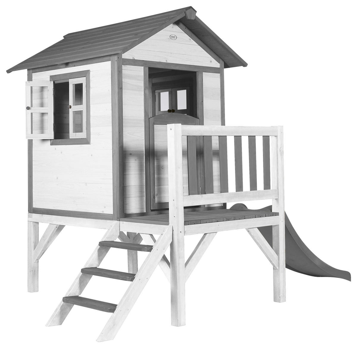 SPIELHAUS 240/189/167 cm  - Weiss/Grau, Konventionell, Holz/Kunststoff (240/189/167cm)