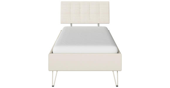 BETT 90/200 cm  in Champagner  - Champagner, Design, Holzwerkstoff/Textil (90/200cm) - Carryhome