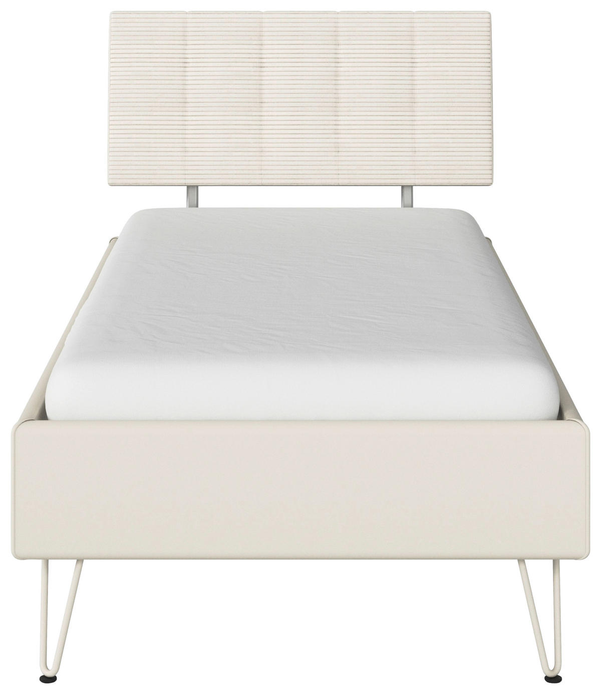 BETT 90/200 cm  Champagner   - Champagner, Design, Holzwerkstoff/Textil (90/200cm) - Carryhome