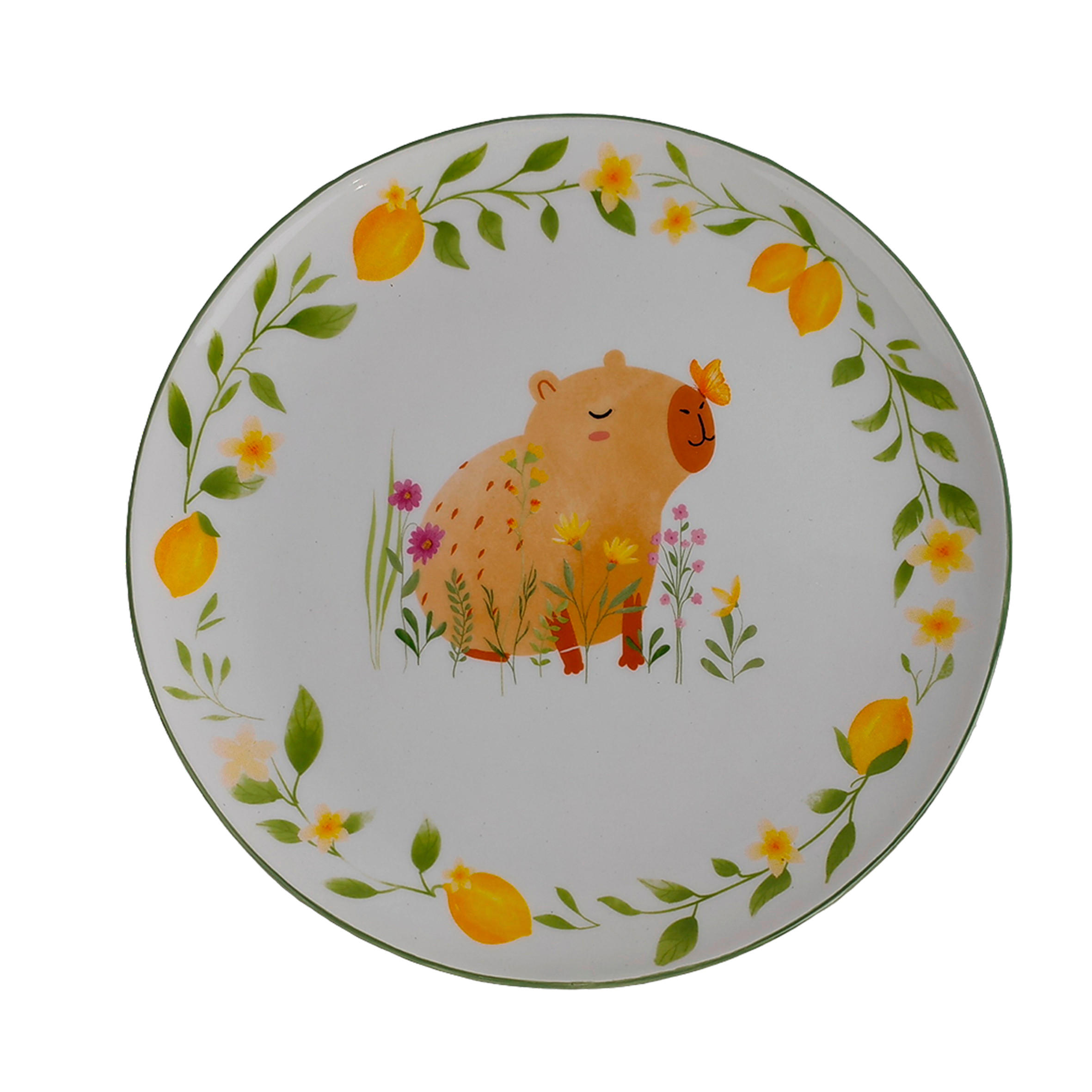 TANJUR  24,5 cm             - bijela/zelena, Trend, keramika (24,5cm) - Ambia Home