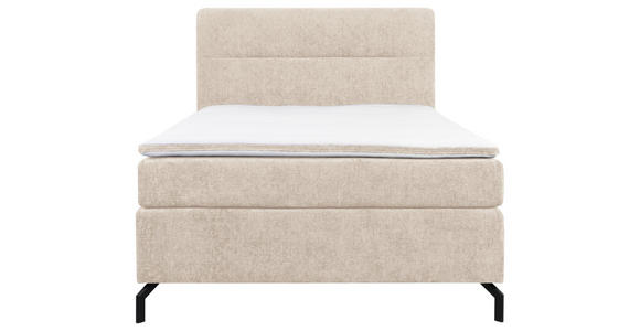 BOXSPRINGBETT 140/200 cm  in Kaschmir  - Kaschmir/Schwarz, Design, Textil/Metall (140/200cm) - Esposa