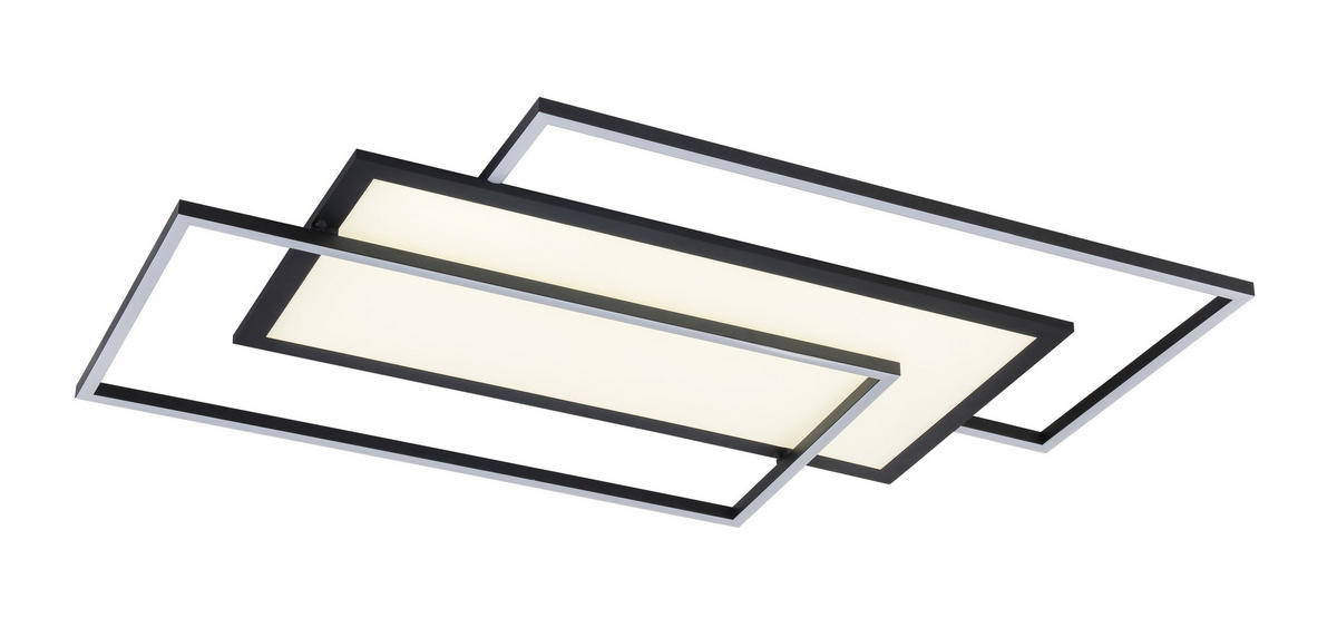 PLAFONIERĂ CU LED - negru, Trend, plastic/metal (80/50/6cm) - Novel