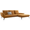 WOHNLANDSCHAFT Currygelb Flachgewebe  - Currygelb/Dunkelgelb, MODERN, Textil/Metall (301/191cm) - Livetastic