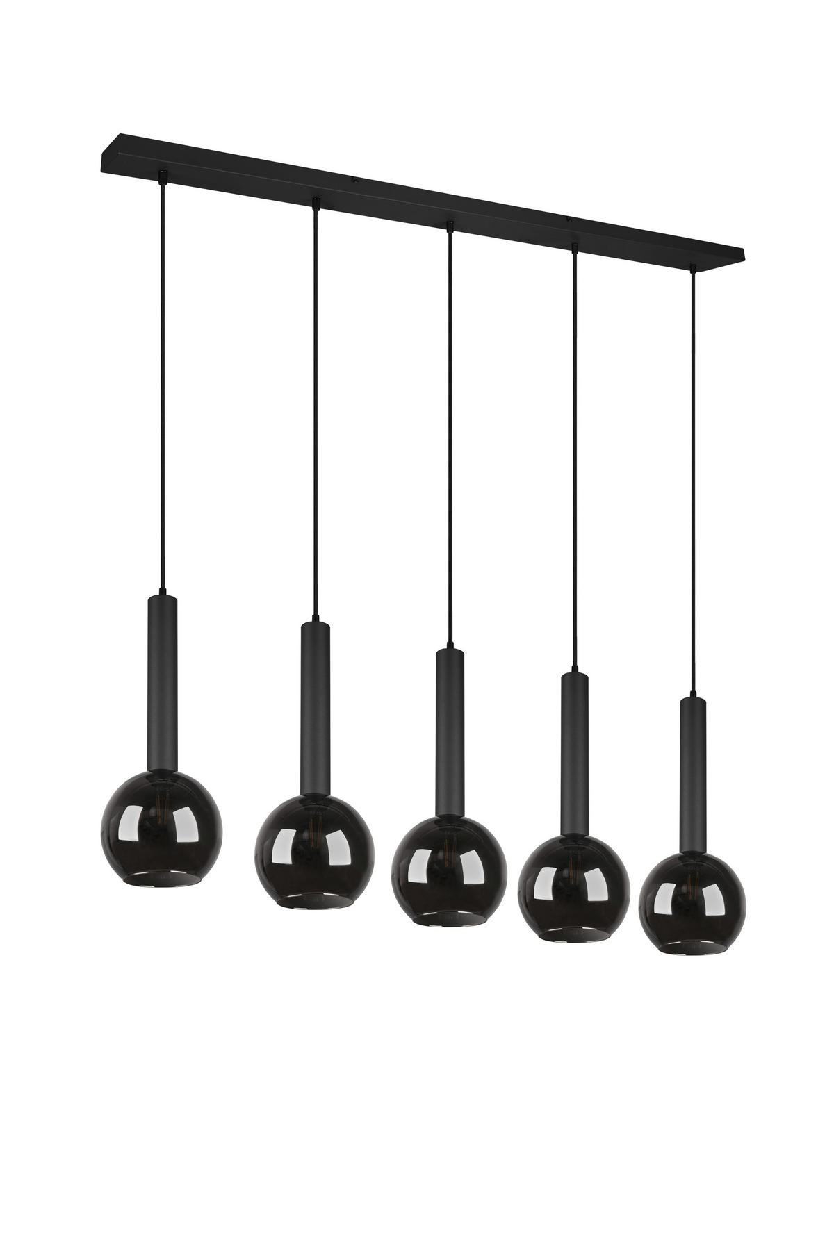 VISEČA SVETILKA  Clayton   115/30/150 cm        28 W E27 - črna, Trend, kovina/steklo (115/30/150cm) - Dieter Knoll