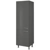 GESCHIRRSCHRANK 60/216,6/58 cm  in Schieferfarben  - Schieferfarben/Edelstahlfarben, MODERN, Holzwerkstoff/Metall (60/216,6/58cm) - Nobilia