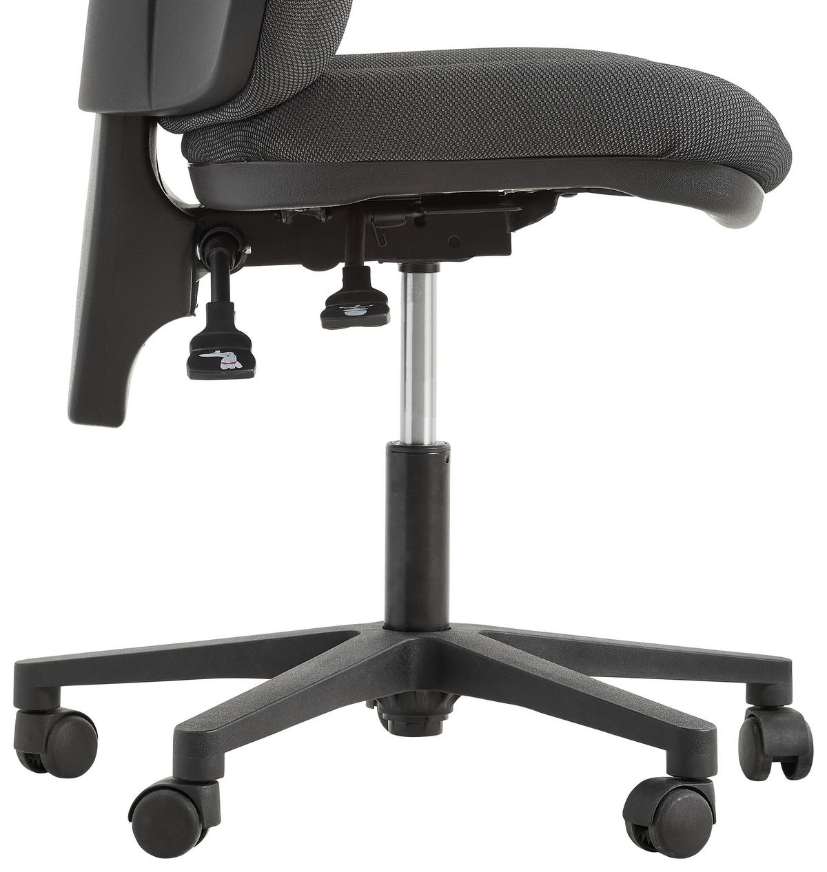 OTOČNÁ ŽIDLE, antracitová - antracitová, Basics, textil/plast (46/100-118/45cm)