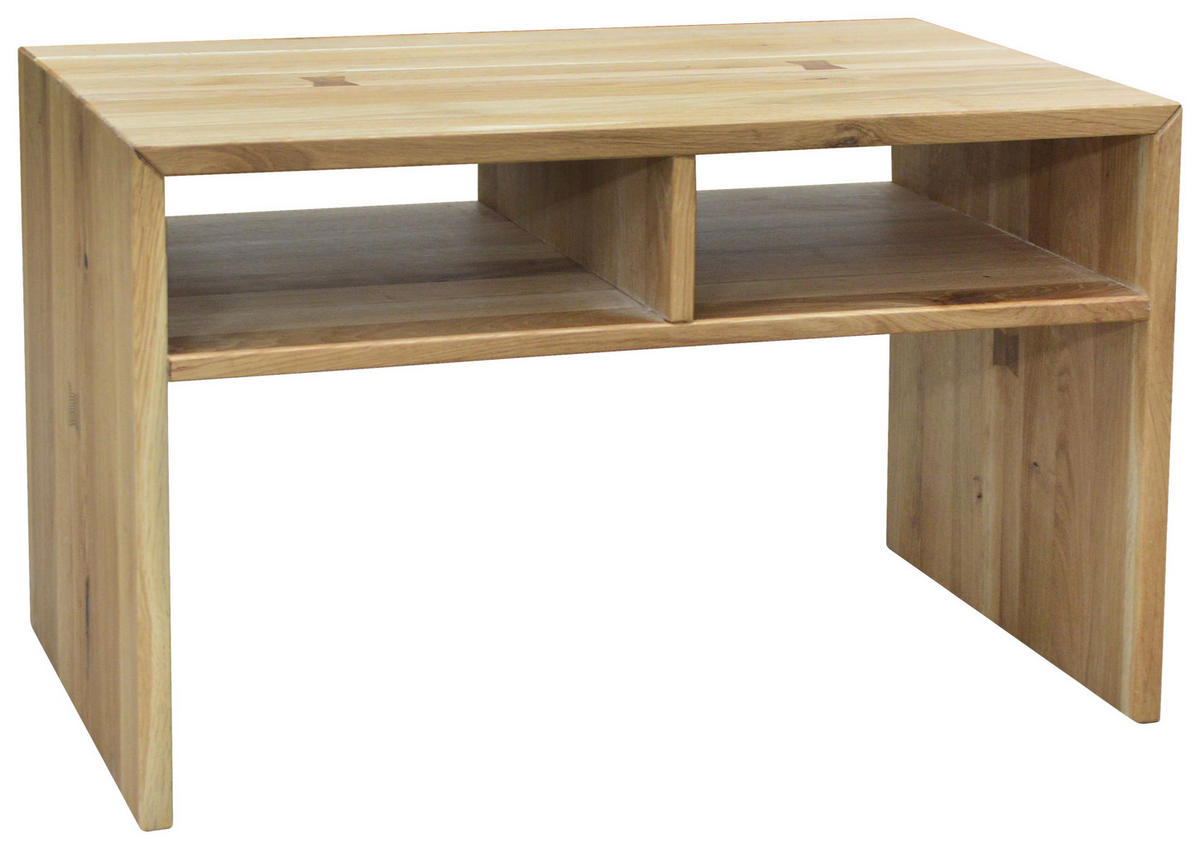 BEISTELLTISCH 25/65/40 cm Eiche vollmassiv Eichefarben  - Eichefarben, Natur, Holz (25/65/40cm) - Linea Natura