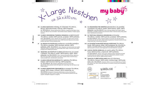 NESTCHEN X-large Grau  - Grau, Basics, Textil (32/210cm) - My Baby Lou