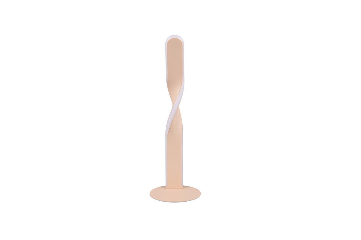 LED-TISCHLEUCHTE - Sandfarben/Weiss, Design, Kunststoff/Metall (13/40,5cm)