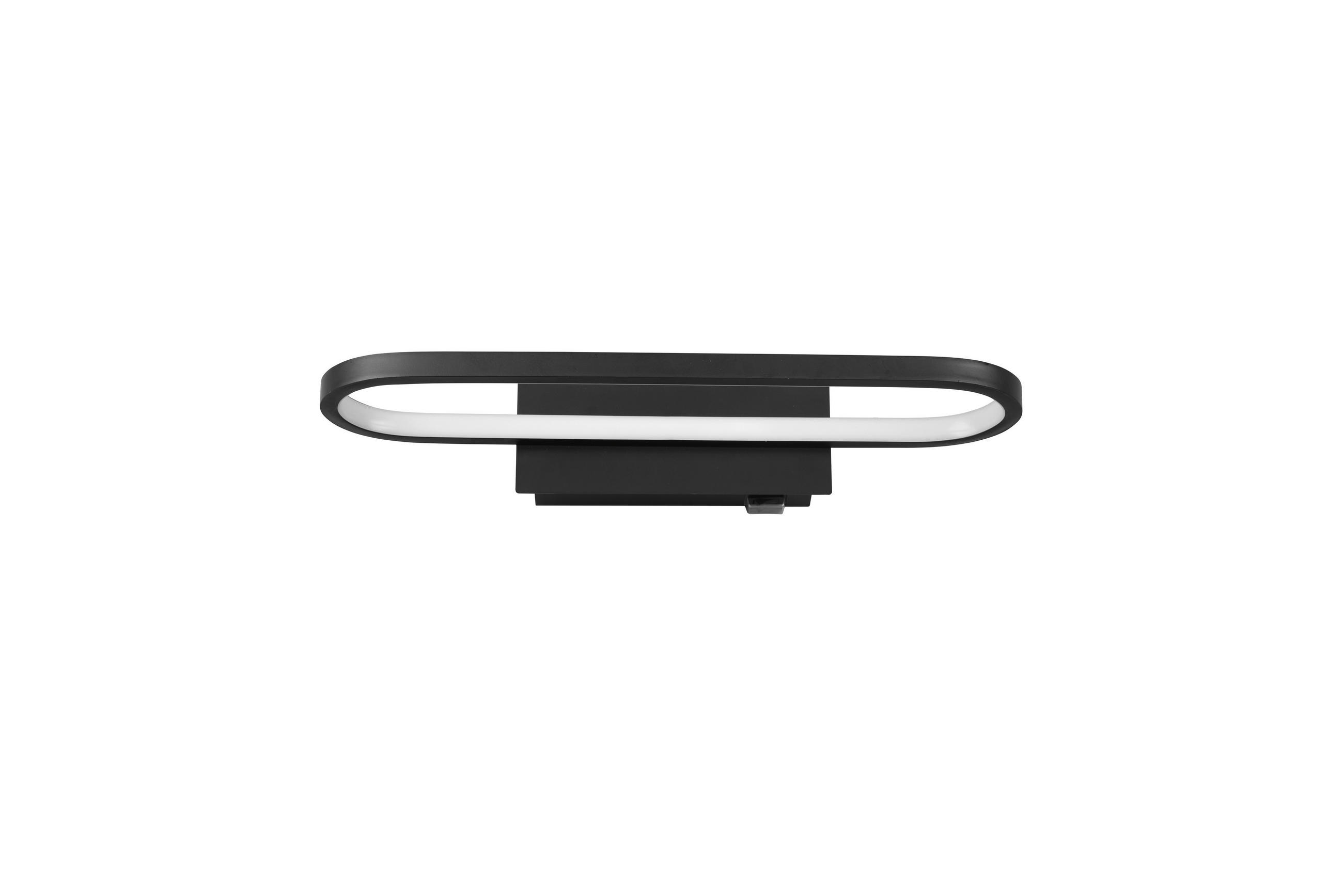 BADEZIMMER-WANDLEUCHTE Gianni 40/14,8/7,5 cm   - Schwarz, Basics, Metall (40/14,8/7,5cm) - Trio Leuchten