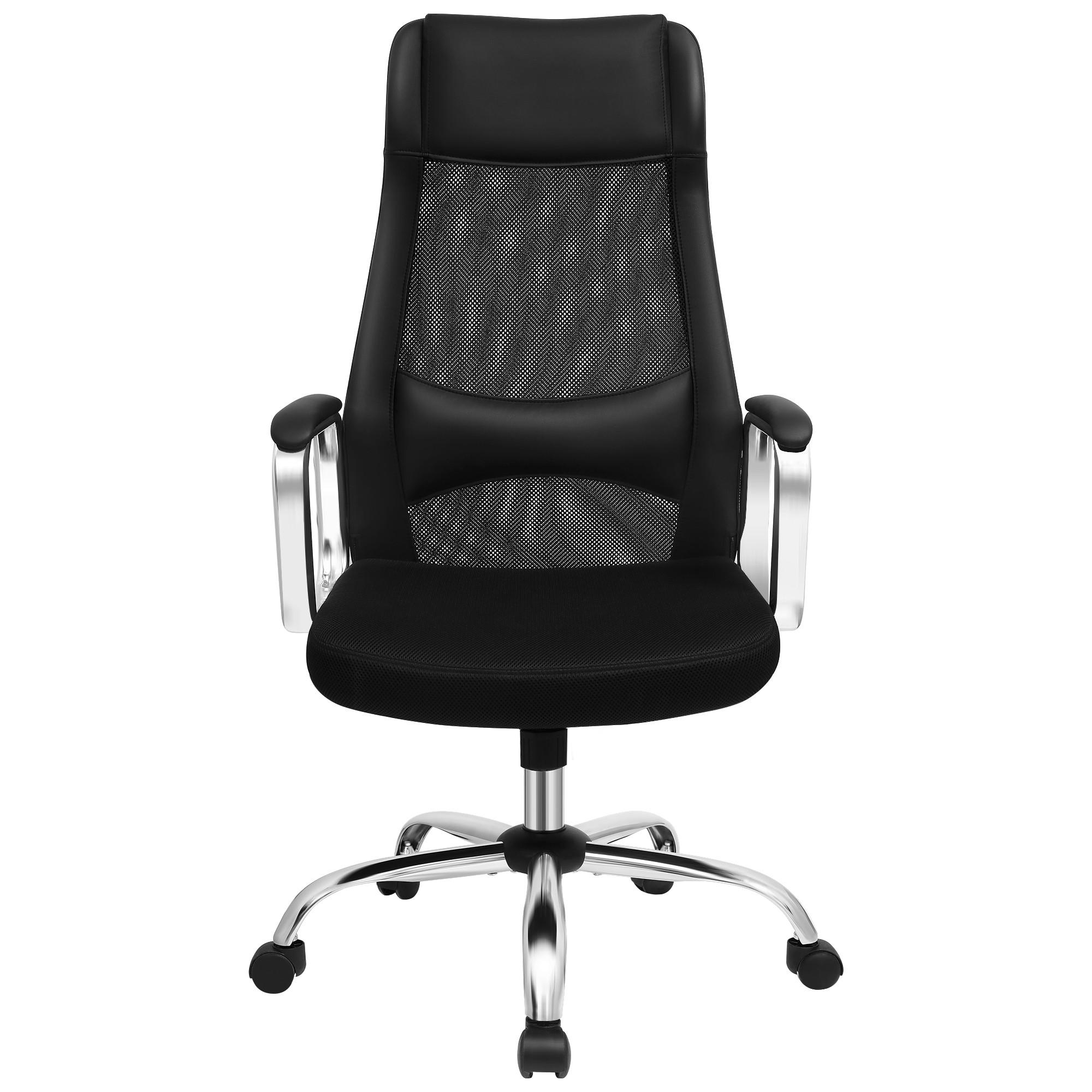 OTOČNÁ STOLIČKA, čierna, chrómová - čierna/chrómová, Basics, kov/plast (60/113-123/53cm) - Boxxx