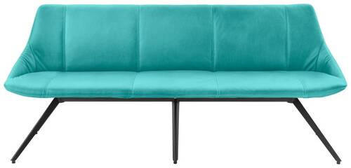 SITZBANK 195/88/62 cm Echtleder Petrol, Anthrazit Metall  - Anthrazit/Petrol, Design, Leder/Metall (195/88/62cm) - Bert Plantagie