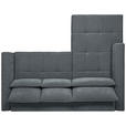 ECKSOFA  in Chenille Grau  222/279 cm  - Schwarz/Grau, KONVENTIONELL, Kunststoff/Textil (222/279cm) - Hom`in