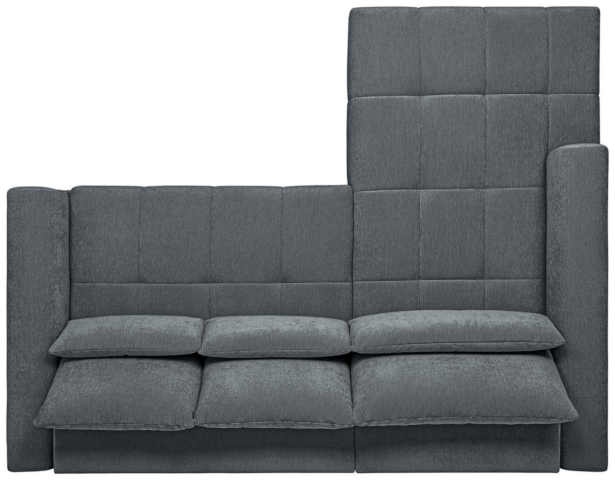 HÖRNSOFFA i chenille grå  - svart/grå, Klassisk, textil/plast (222/279cm) - MID.YOU