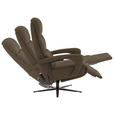 RELAXSESSEL in Leder Dunkelbraun  - Dunkelbraun/Schwarz, Design, Leder/Metall (76/110/86cm) - Dieter Knoll