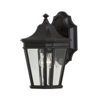 AUßENWANDLEUCHTE Cotsln  - Schwarz, KONVENTIONELL, Glas/Metall (16.5/29.2 /19.7cm) - Elstead Lighting