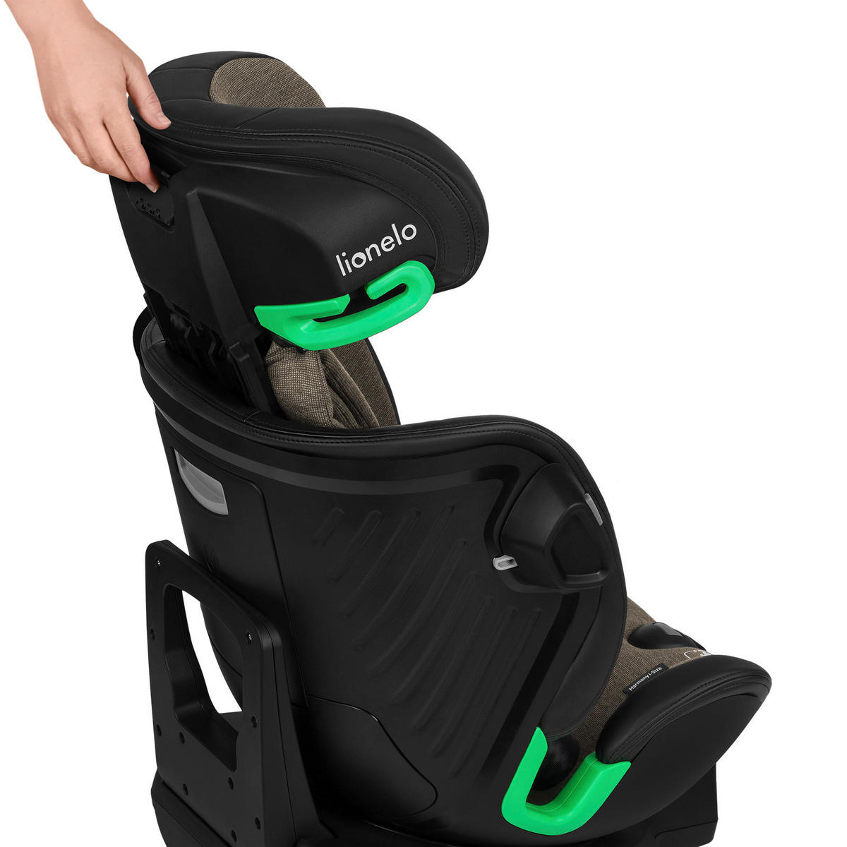 KINDERAUTOSITZ Harmony i-Size   - Olivgrün, Basics, Leder/Kunststoff (45cm) - Lionelo