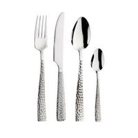 BESTECKSET PALACE MARTELLATO  24-teilig  - Edelstahlfarben, Basics, Metall (25,5/7/5,3cm) - Pintinox
