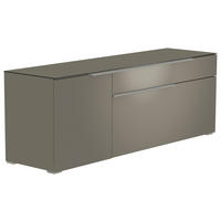 LOWBOARD  in 160/58/45 cm  - Alufarben/Grau, Design, Glas/Holzwerkstoff (160/58/45cm) - Moderano