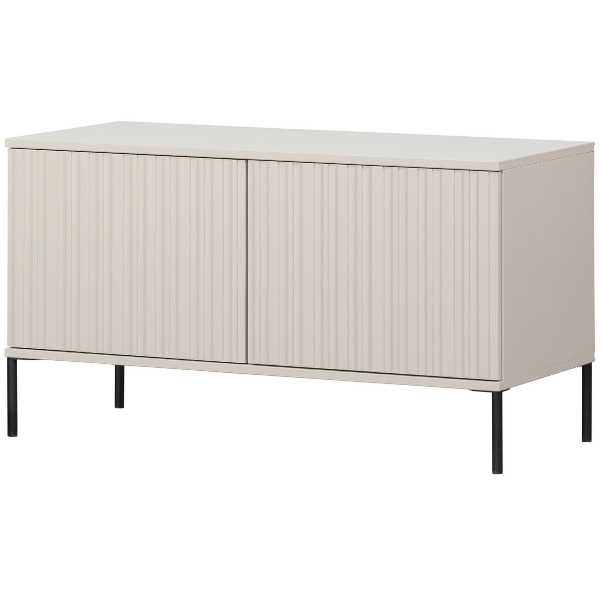 LOWBOARD Gravure 100/56/44 cm   - Schwarz/Grau, Design, Holz/Metall (100/56/44cm) - Livetastic