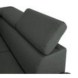 ECKSOFA inkl. Funktionen Grau Webstoff  - Silberfarben/Grau, Design, Textil/Metall (257/226cm) - Xora