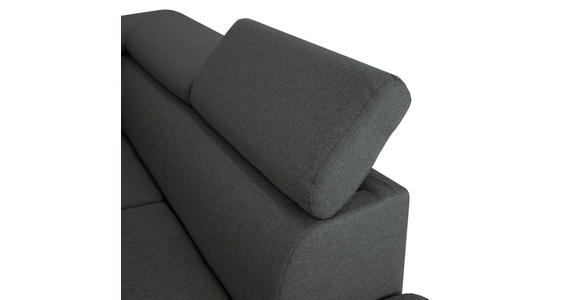ECKSOFA inkl. Funktionen Grau Webstoff  - Silberfarben/Grau, Design, Textil/Metall (257/226cm) - Xora