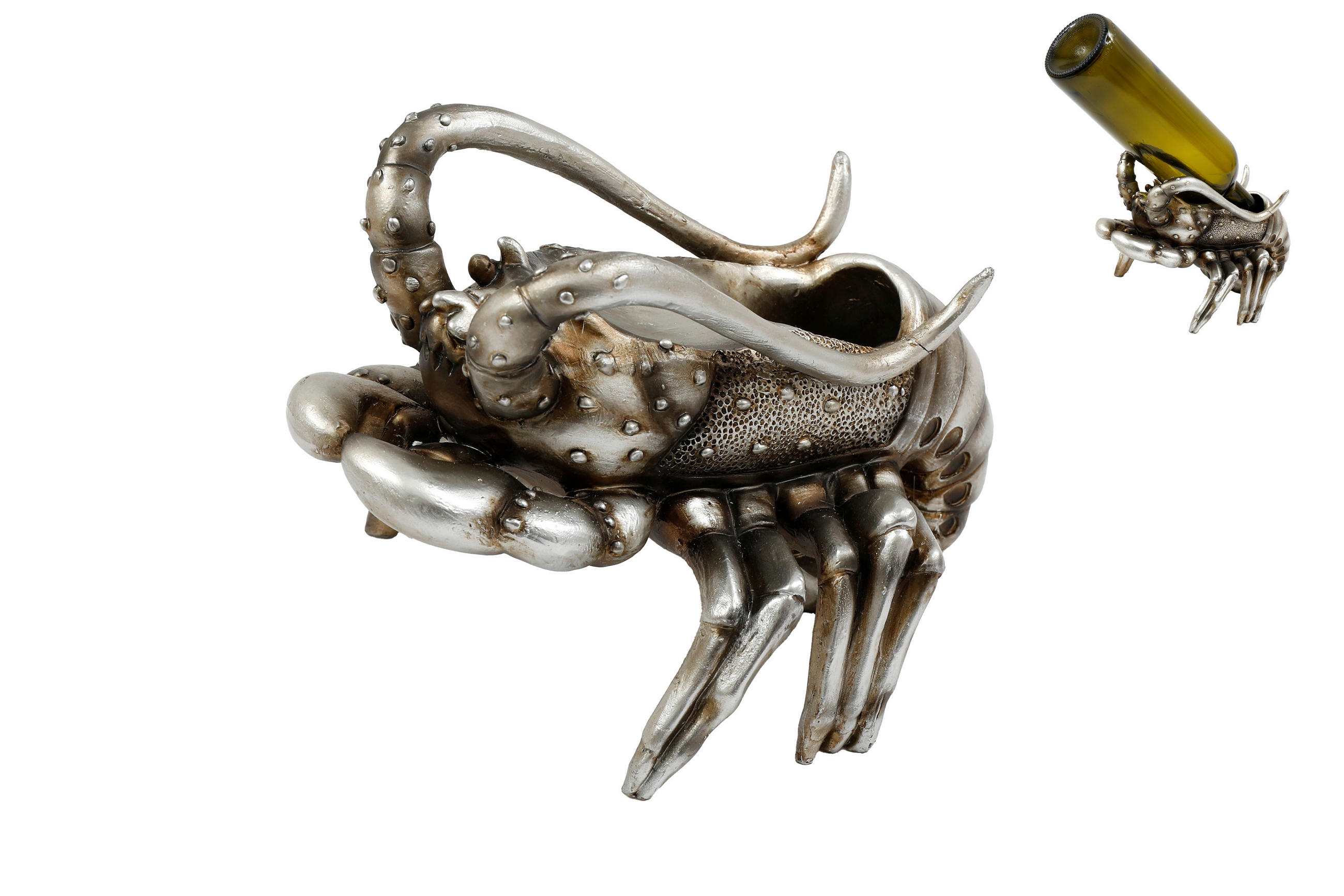 PALACKTARTÓ - ezüstszínű, Basics, műanyag (20/18/15cm)