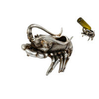 PALACKTARTÓ - ezüstszínű, Basics, műanyag (20/18/15cm)