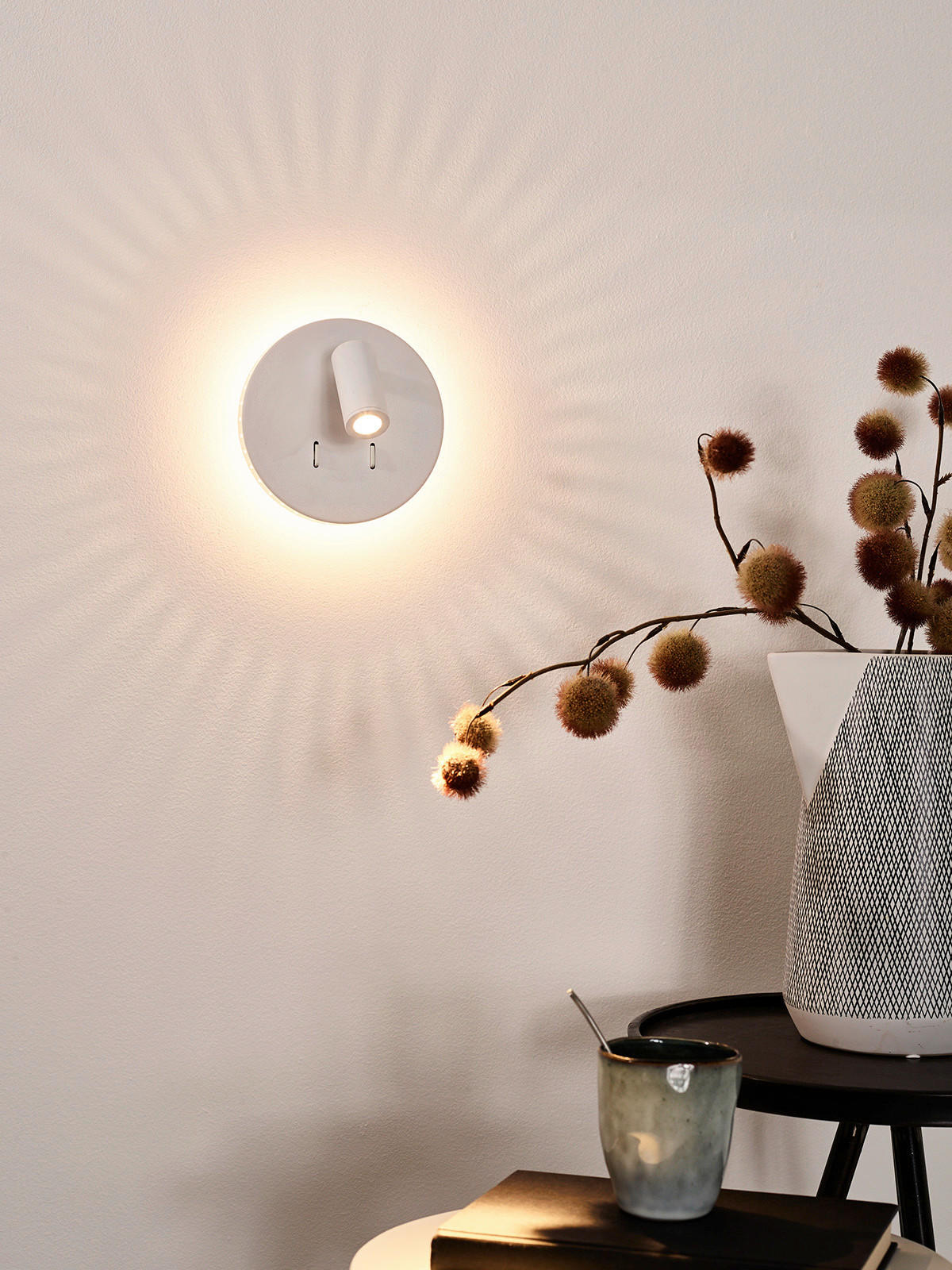 LED-WANDLEUCHTE Bentjer 14/14/10.5 cm   - Weiß, Basics, Metall (14/14/10.5cm) - Lucide