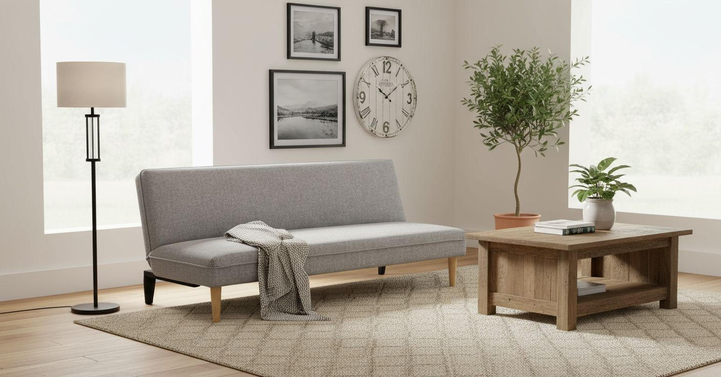 SCHLAFSOFA  in Webstoff Hellgrau  - Hellgrau/Schwarz, Design, Holz/Kunststoff (180/77/87cm) - MID.YOU