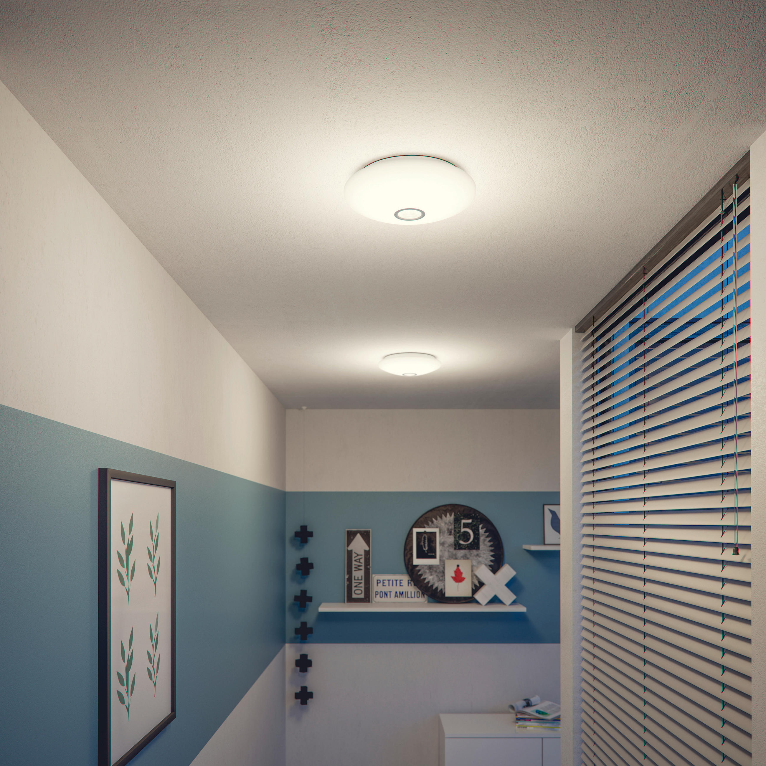 LED-DECKENLEUCHTE 49 cm  - Weiß, Basics, Metall (49cm) - Philips