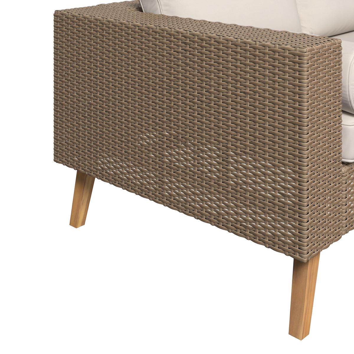 GARTENSET  - Beige, Natur, Textil/Metall (165,5/64/86cm) - Ambia Garden