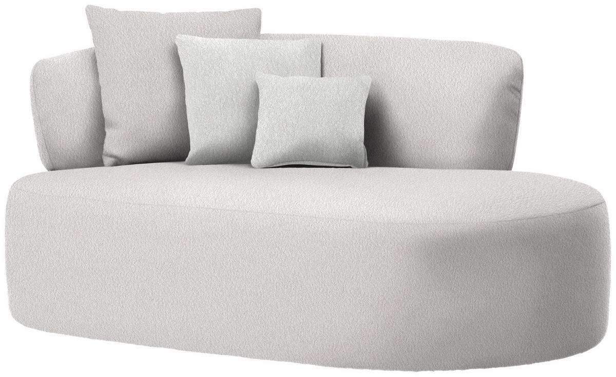 RÉCAMIERE in Bouclé Sandfarben, Hellrosa  - Sandfarben/Hellrosa, MODERN, Kunststoff/Textil (166/86/105cm) - Hom`in